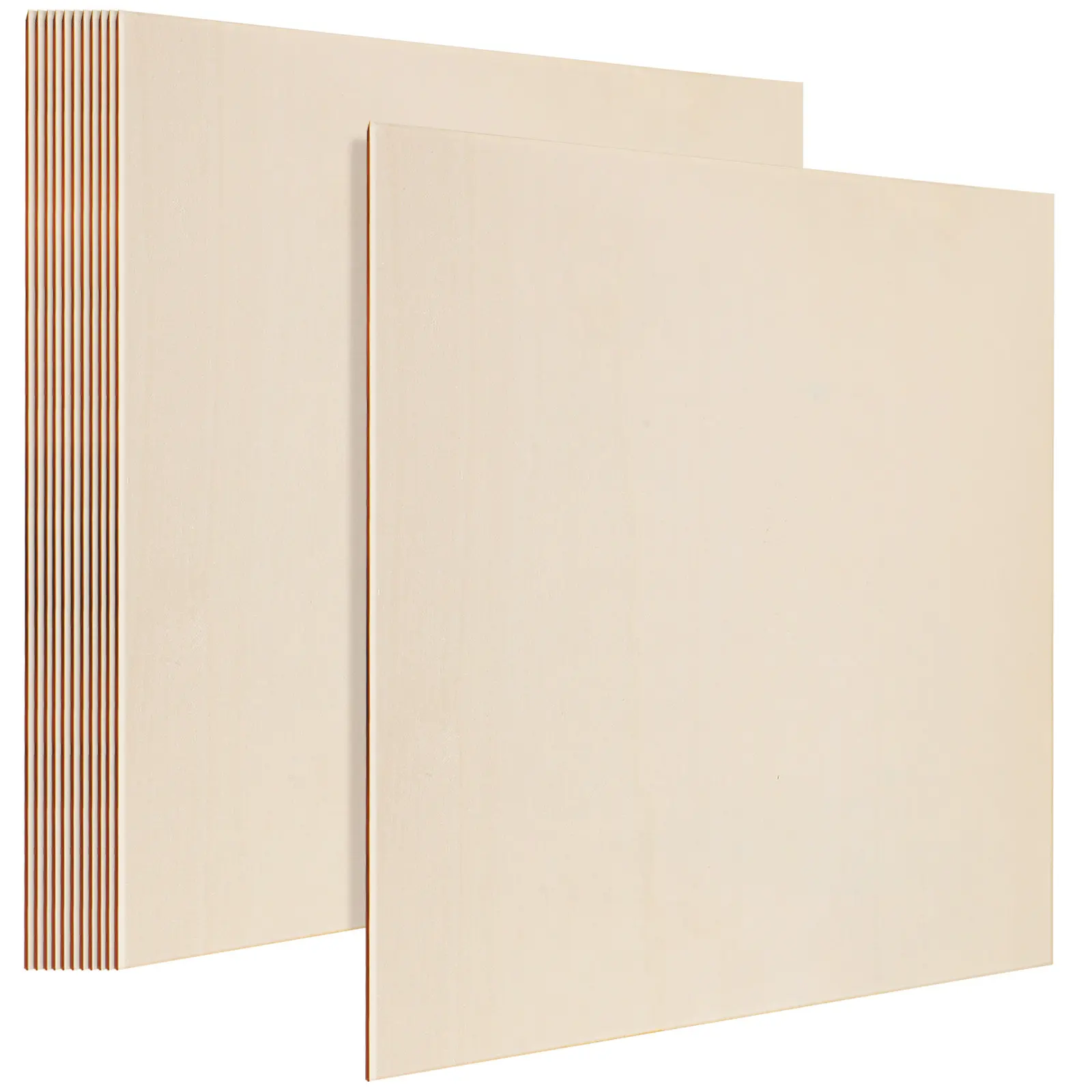

12Pcs Unfinished Wood Squares for Crafts Rustic Plywood Boards Smooth Edges Blank Canvas for Wood Burning Engraving Painting