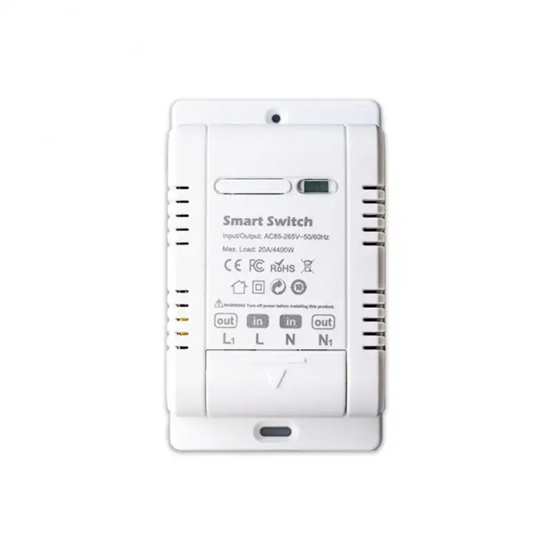 1~5PCS 20A Tuya Wifi Smart Switch Wireless Timer Smart Life Voice Control Automation Switch Module With Power