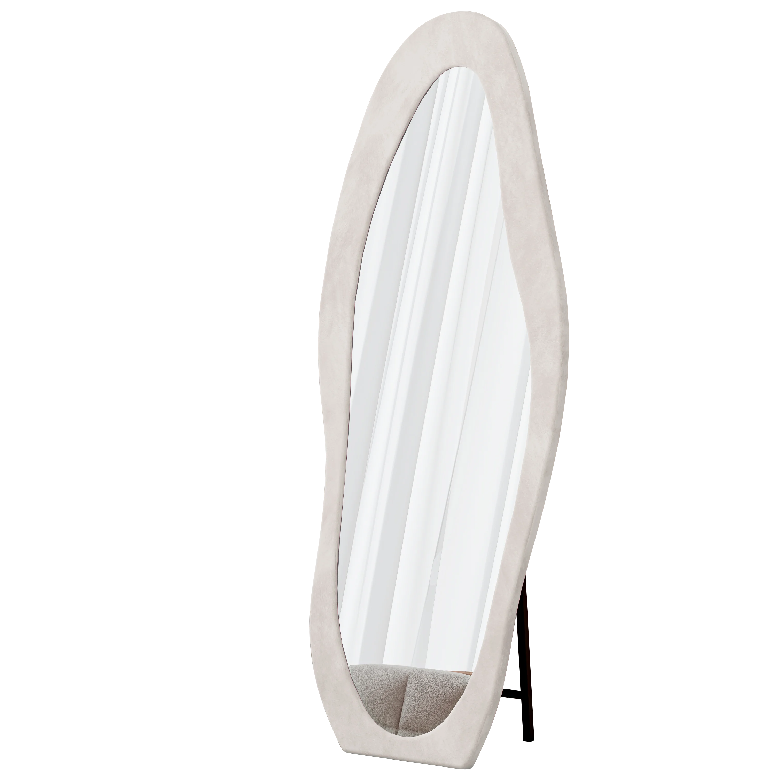 Irregular Wavy Full-length Floor Standing Wall Hanging Mirror For Bedroom Living Room Dressing Room view 6