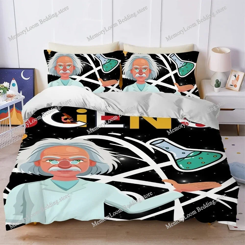 Art Albert E-Einstein-Math Duvet Cover Set Home Style Bedding Soft Laundry Cotton Bed Four Seasons Student Dormitory963