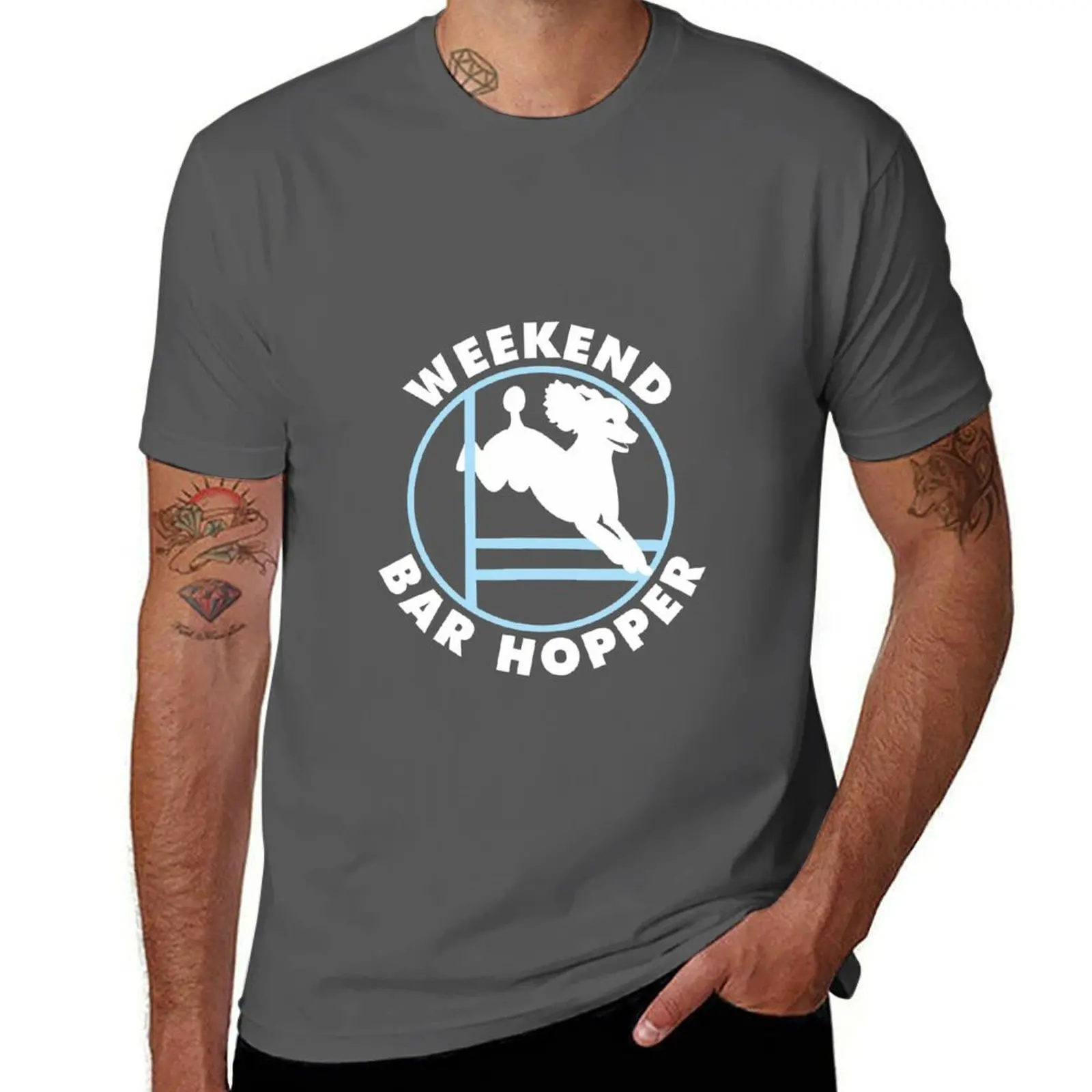 

NickerStickers Agility Weekend Redbubble Bar Dog Hopper Poodle on T-Shirt Breathable Sportswear T-Shirt for Men