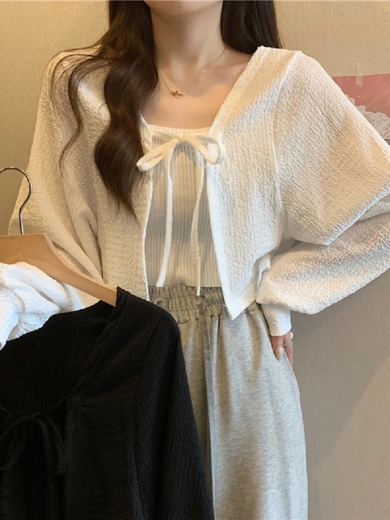 เสื้อคลุมไหมน้ำแข็ง Sweet Sle หรือเสื้อคลุม Svel สำหรับผู้หญิง ไซส์ใหญ่ ทรงหลวม ใส่สบาย ป้องกันแสงแดด เหมาะสำหรับใส่ไปทำงาน