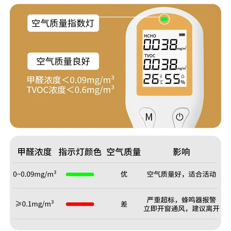 Instrument Professional New House Measurement Indoor Methanol Testing Air High-precision Formaldehyde Self-measuring Household
