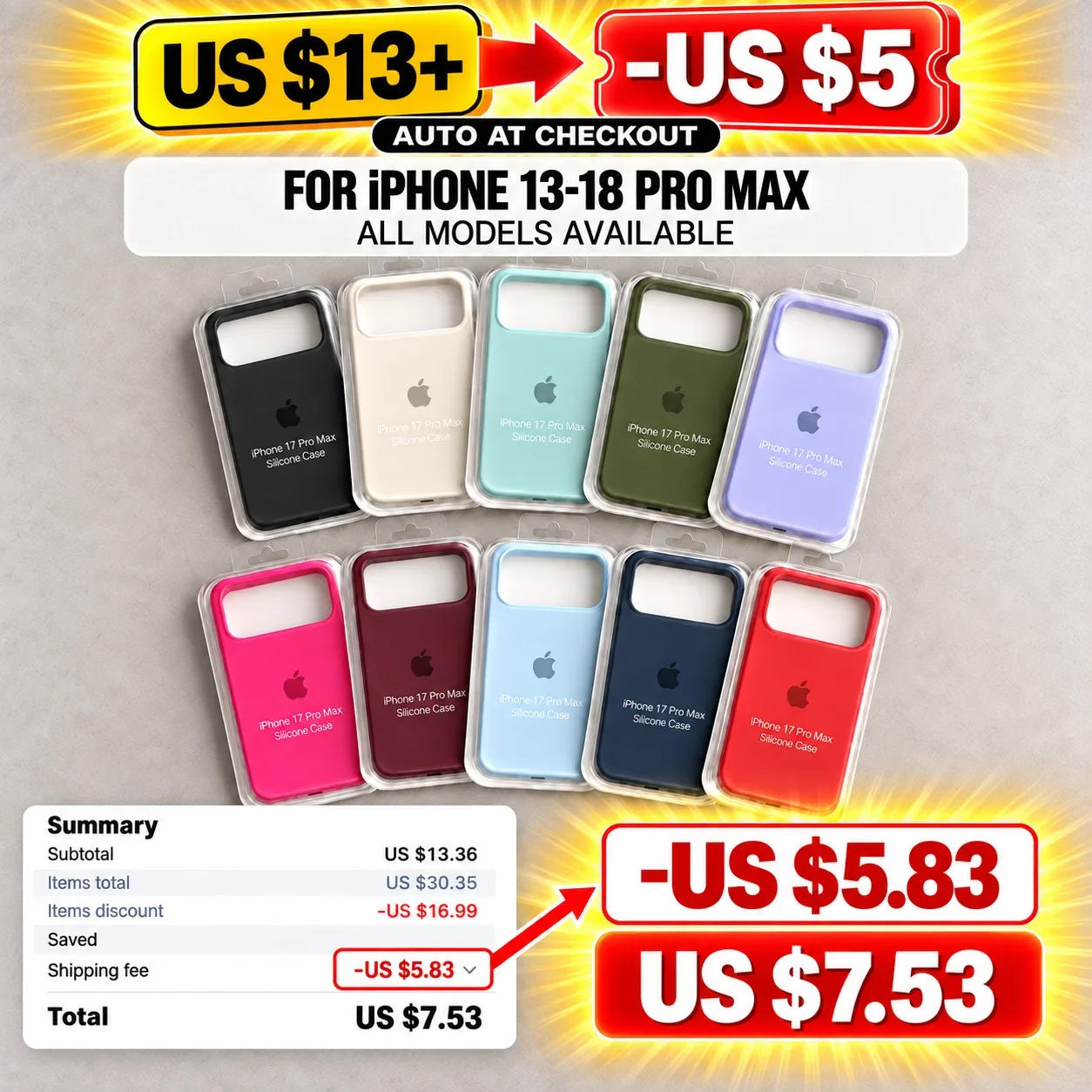Premium Flüssigsilikon-Hülle für Apple iPhone 18 17 16 15 14 13 Pro Max Luxuriöse Soft-Touch Stoßfeste Schlanke Schutzhülle