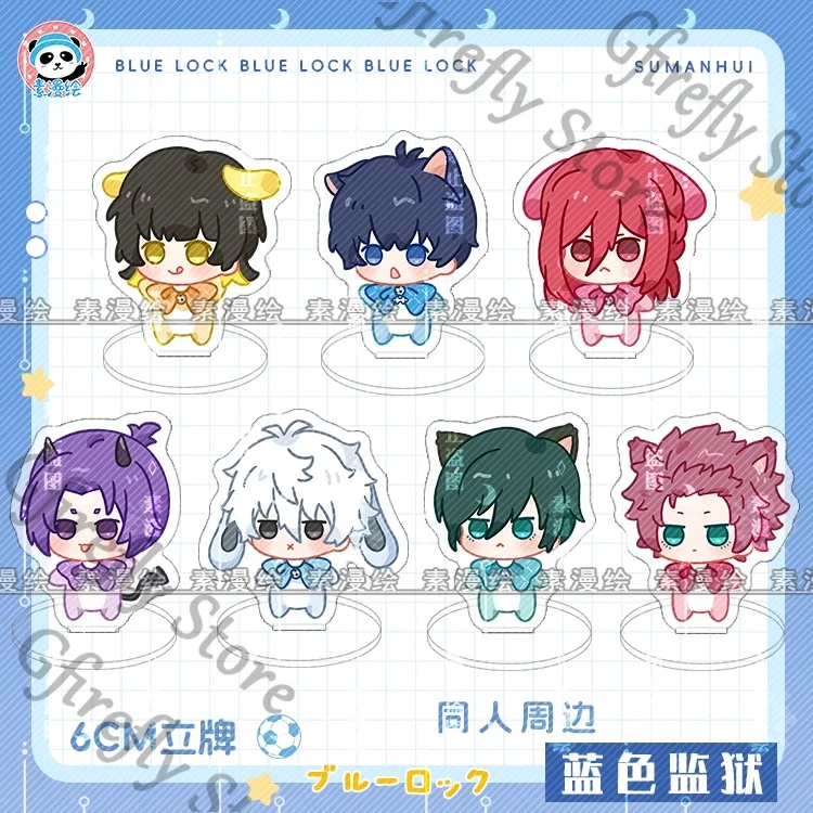 الأزرق قفل ناجي Seishiro ميكاجي ريو إيتوشي Sae Isagi Yoichi أنيمي تأثيري التماثيل أطقم منمذجة الحلي عالية الجودة التميمة