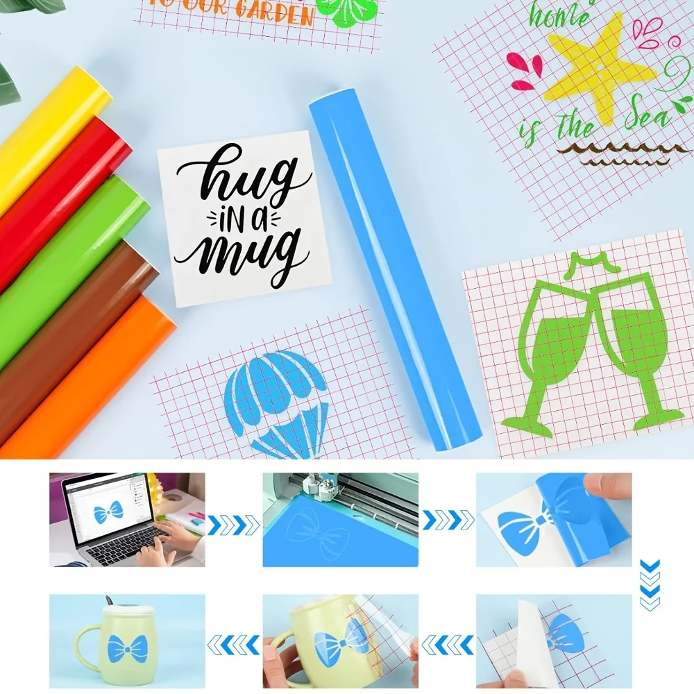 1 roll Permanent Vinyl for Cricut Maker 3/ Maker/ Explore 3,12*36in/12*60in/12x120in Adhesivet Vinyl, Adhesive Vier, Car Decal