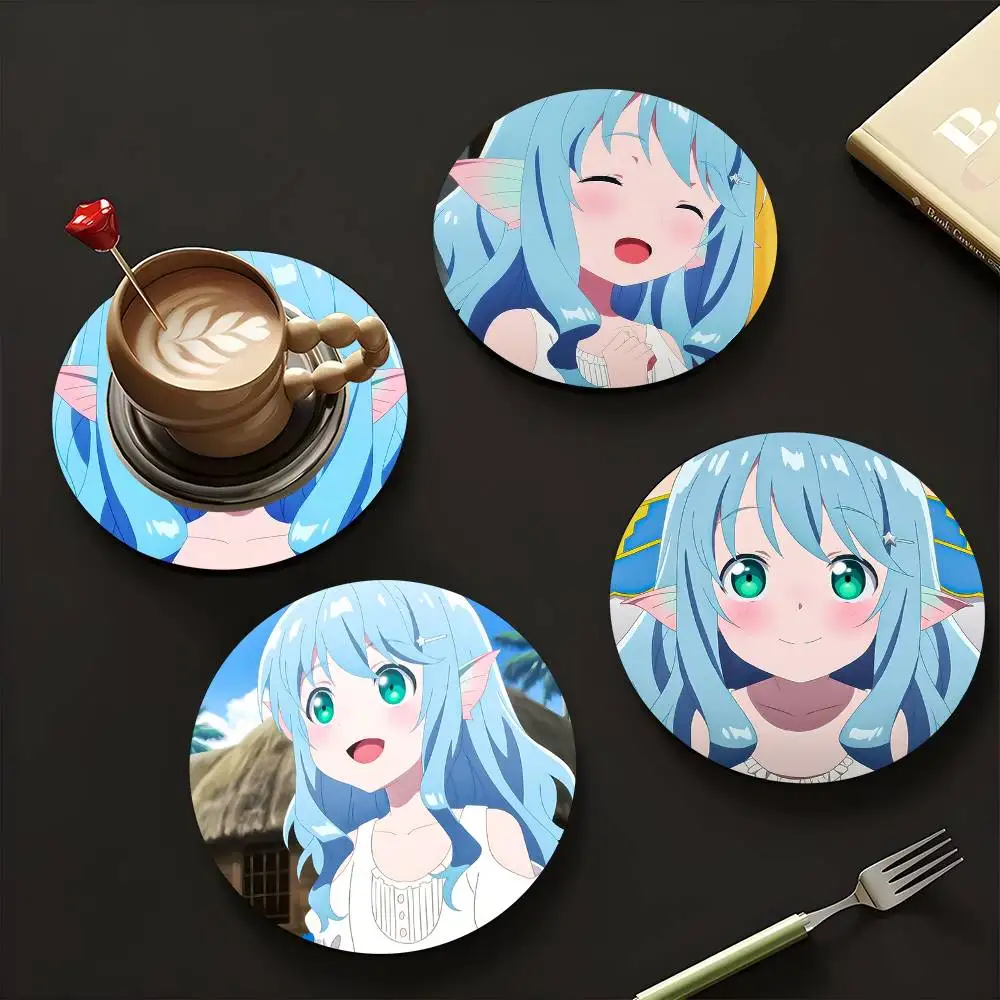 1pc Myu Anime Characters Wooden Coaster Colour Printing Cup Mat Home Desk Decoration Gifts