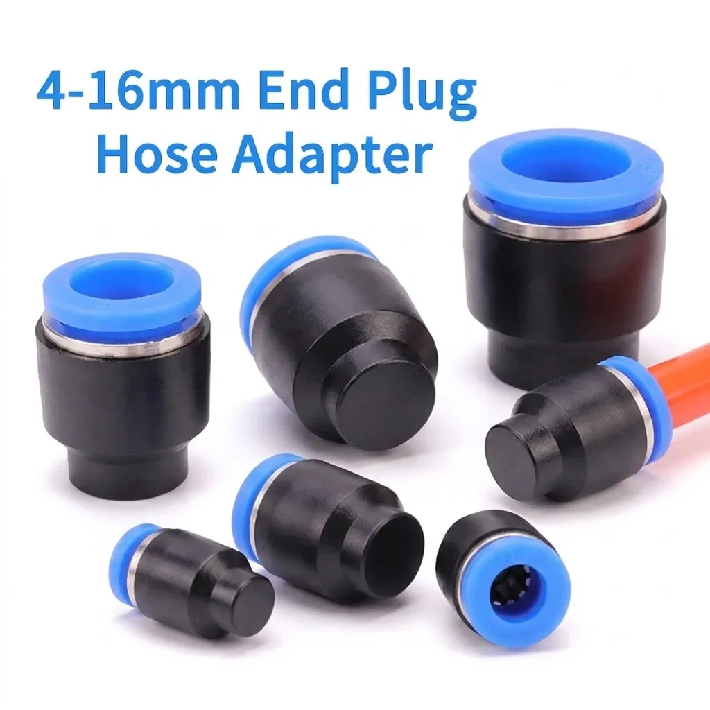 2PCS 4-16mm End Plug Hose For DIY Garden Irrigation Pipe Adapter Slip Lock Quick Insert Release Connectors Pneumatic Tube Fit