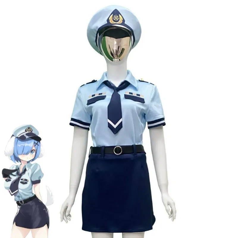 Game Rem Princess Connect! Re:Dive PCR Zero Kara Hajimeru Isekai Seikatsu Cosplay Costume Wig Anime Police Uniform Hallowen Suit