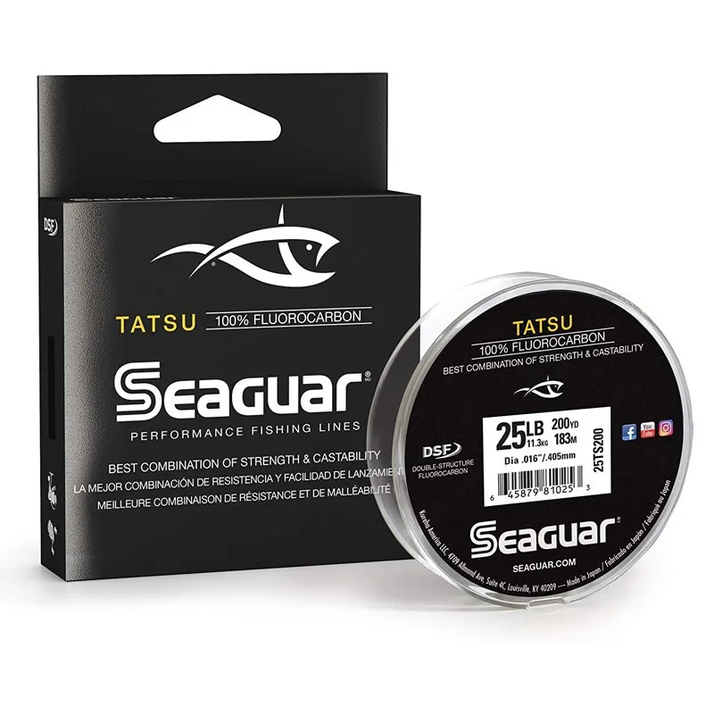 Original SEAGUAR TATSU fishing line 4LB-25LB 100% FLUOROCARBON DSF Competitive level Fishing Lines 200Y/183M