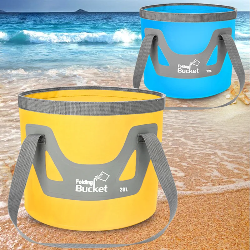 Collapsible Bucket Camping Water Storage Container Portable Folding Foot Bath Tub Wash Basin for Travel Hiking Fishing Swimming