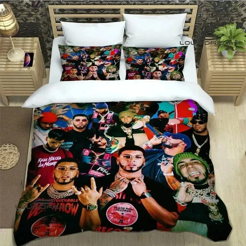 

Rapper Anuel AA Printed Bedding Sets Exquisite Bed Supplies Set Duvet Cover Bed Comforter Set Bedding Set Luxury Birthday Gift