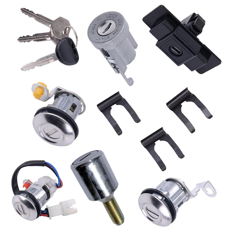 

Car Full Lock Cylinder Key Set Fit for Mitsubishi Pajero Montero MK2 4G54 4G64 4M40 6G72 1990 1991 1992 1993 1994-2004 MR259744