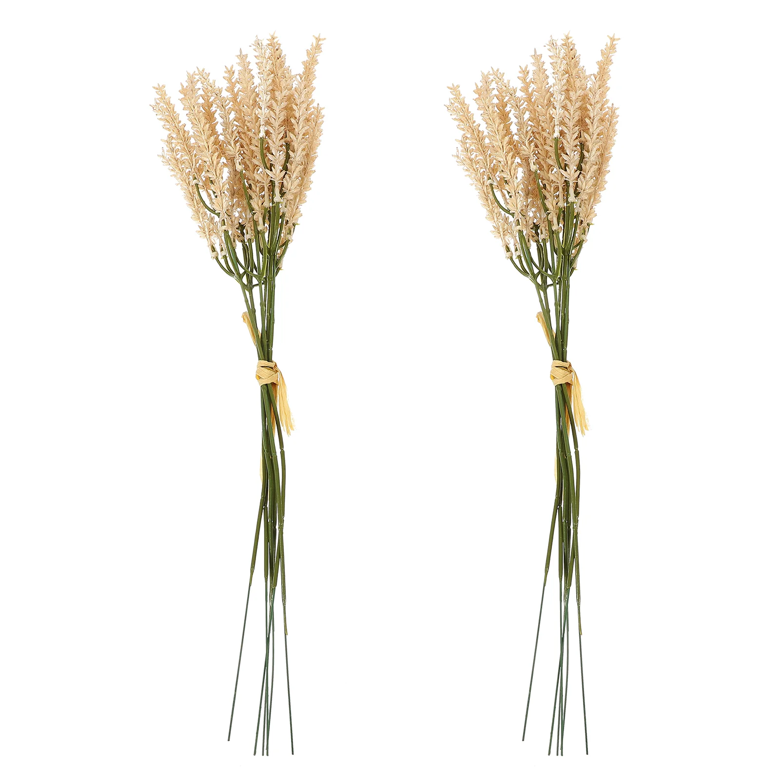 2 Pcs Wheat Simulated Ears of Fall Plant Live Flowers Bouquet Plastic Neon Sign Wedding Stalks