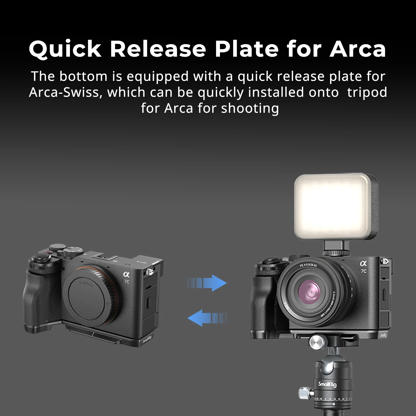 SmallRig A7C II/A7CR L-Shape Mount Plate w Silicone Handle for Sony Alpha 7C II/Alpha 7CR, w Arca-Swiss Quick Release Plate 4797