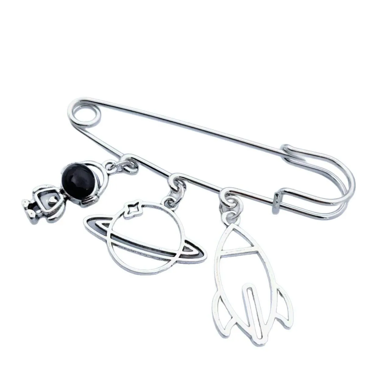 Astronaut brooch, rocket universe creative waist cinching anti glare brooch