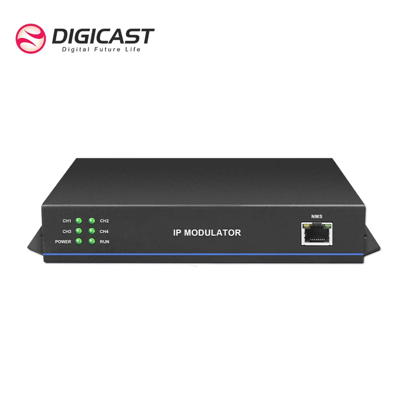 Digital TV QAM Modulator Multi-channels IP To 4* RF DVB C DVB T Output