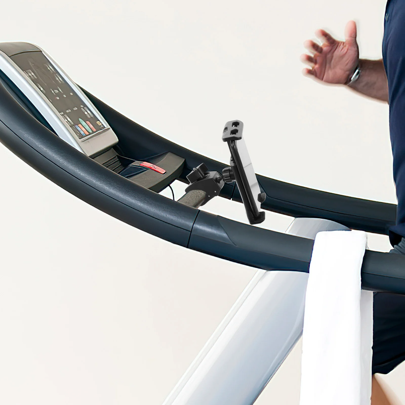 

Bike Phone Holder Handlebar Treadmill Tablet Stand Easy Install Remove Durable Bike Phone Holder Handlebar