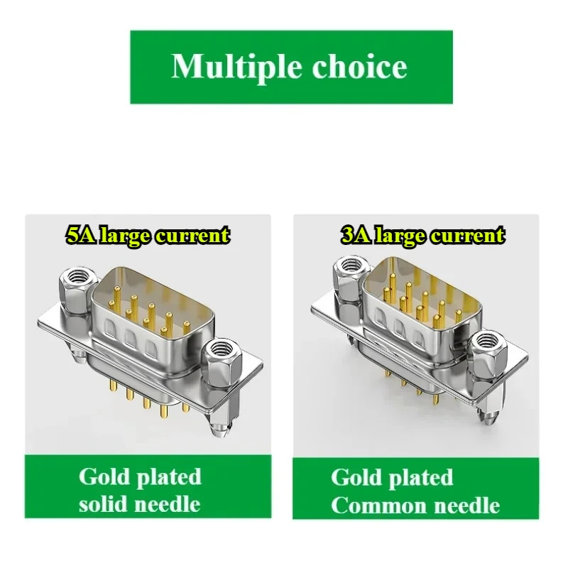 1/3/5/10 قطعة DP9 9Pin ذكر/أنثى مستقيم دبوس DB9 D-sub PCB جبل RS232 المنفذ التسلسلي موصل COM ميناء المقبس مع المسمار المكسرات