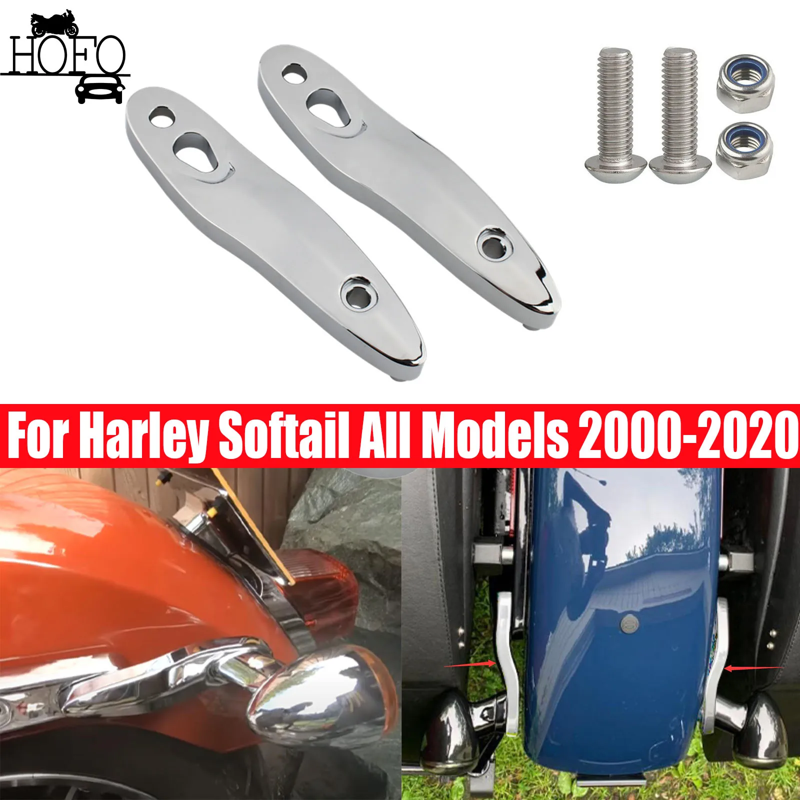 

For Harley Softail All Models 2000-2020 Motorcycle Rear Turn Signal Extension Bracket Relocation Kit CNC
