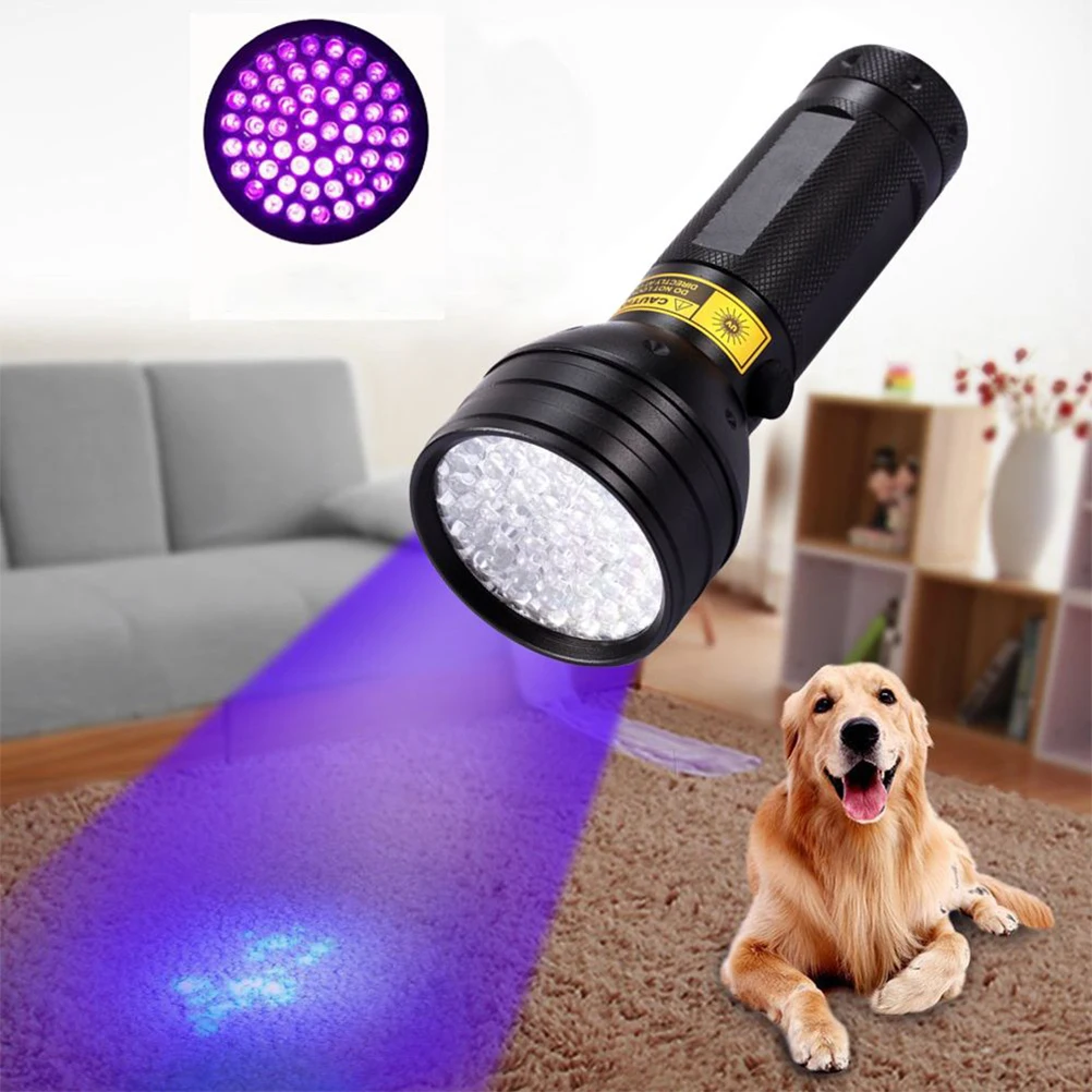 

UV LED Flashlight 51 LED Black Light Torch Pet Urine Ultraviolet Banknote Jewelry Inspection Geocaching Forensics Tool