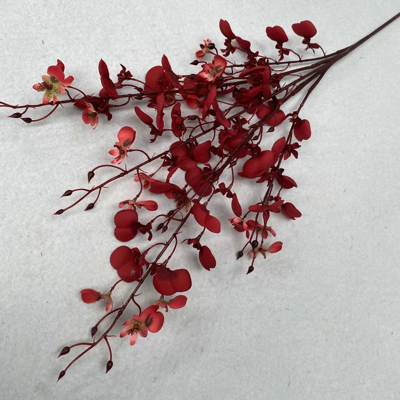 5 Stücke lange künstliche Blumen, tanzende Orchideen für Hochzeits-Hintergrund-Blumenarrangements, Party- und Wohnzimmerdekorationen – Detail 8