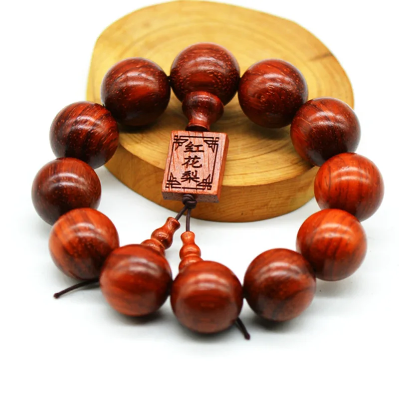 Live Hot Wholesale Cat Eye Rosewood Padauk Bracelet Buddha Beads Rosary Bracelet Unisex