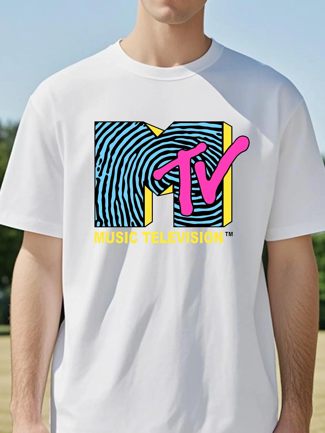 Mtv Music Television Graphic Tshirts Men Clothing Retro T Shirt Rock Hip Hop Tv T Shirt Summer Casual Breathable Tops Tshirt