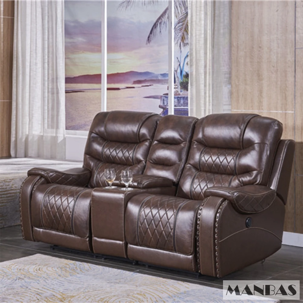 Linlamlim Genuine Leather Electric Recliner Sofa Theater Power Reclining Couch Living Room Cinema Sofas Seating Room Furniture