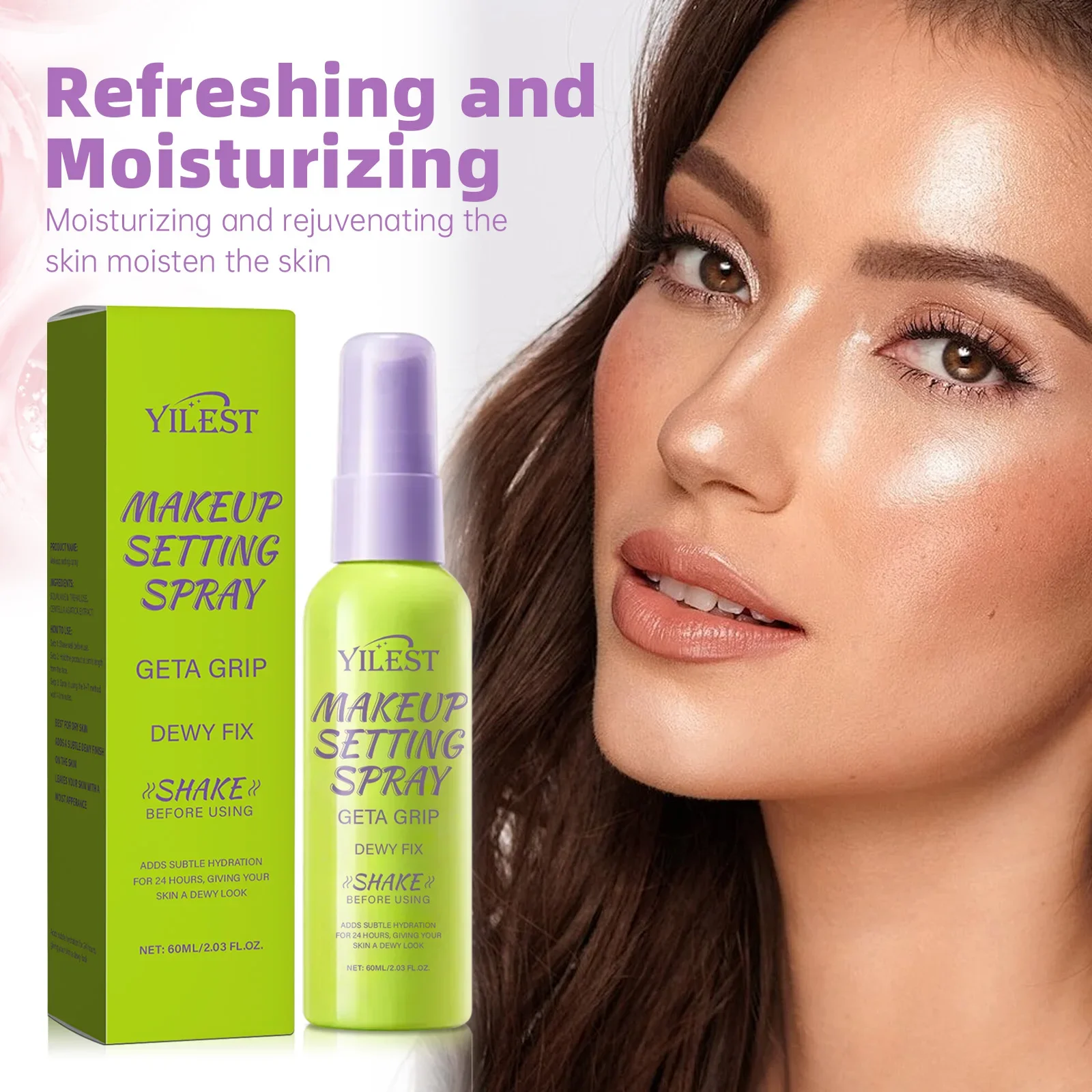 Spray Fijador de Maquillaje de Acabado Mate de Larga Duración - Fórmula de Control de Grasa de 12 Horas para Piel Grasa, Ligero, Transpirable y No Comedogénico.