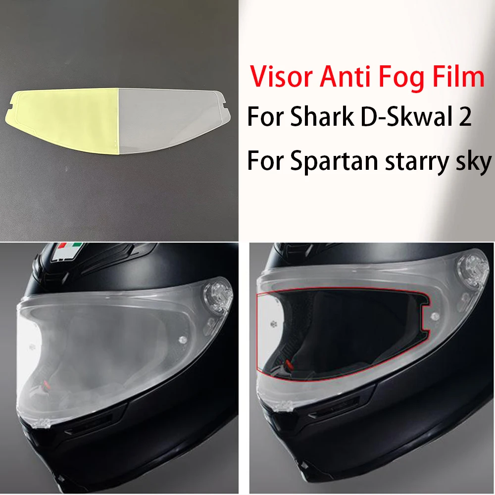 

Motorcycle Helmet Visor Anti Fog Film For Shark D-Skwal 2 Spartan starry sky Helmet Accessories Antifog Lens Film