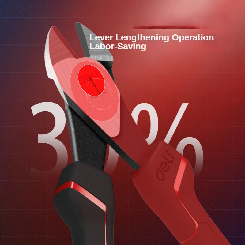 Deli Professional Chrome Vanadium Steel Diagonal Pliers Multi Functional Pliers Labor-saving Wire Cutters Electrician Hand Tools