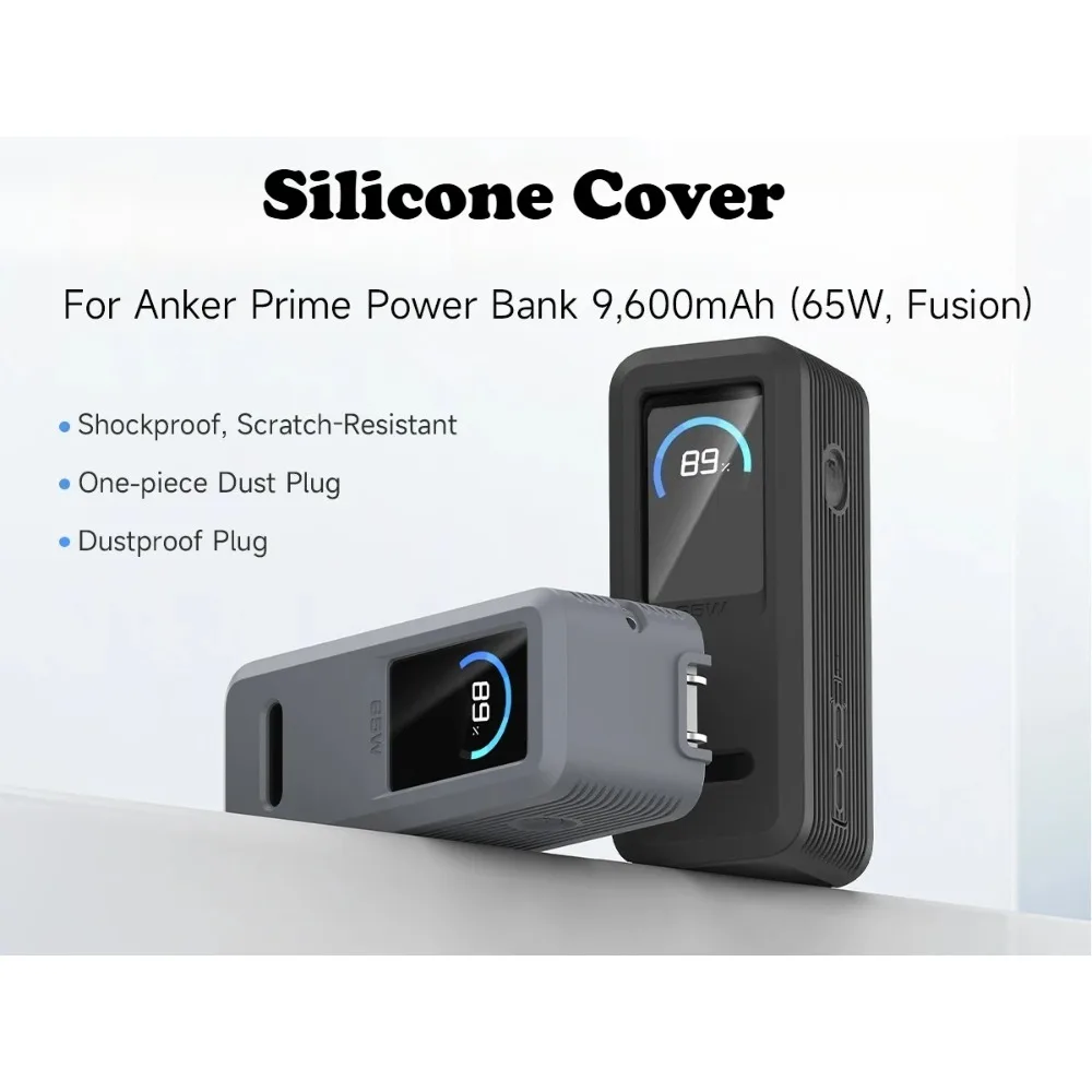 

Silicone Protective Cover For Anker Prime 9600mAh 65W Power Bank Silicone Case Travel Case Shockproof Anti-drop Shell