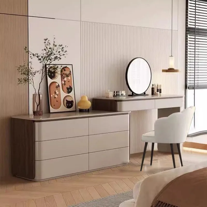 

Новый комод, шкаф для хранения вещей, комод, встроенная спальня, ваби-песочный ветер, простой конец кровати, выдвижной столик для макияжа.