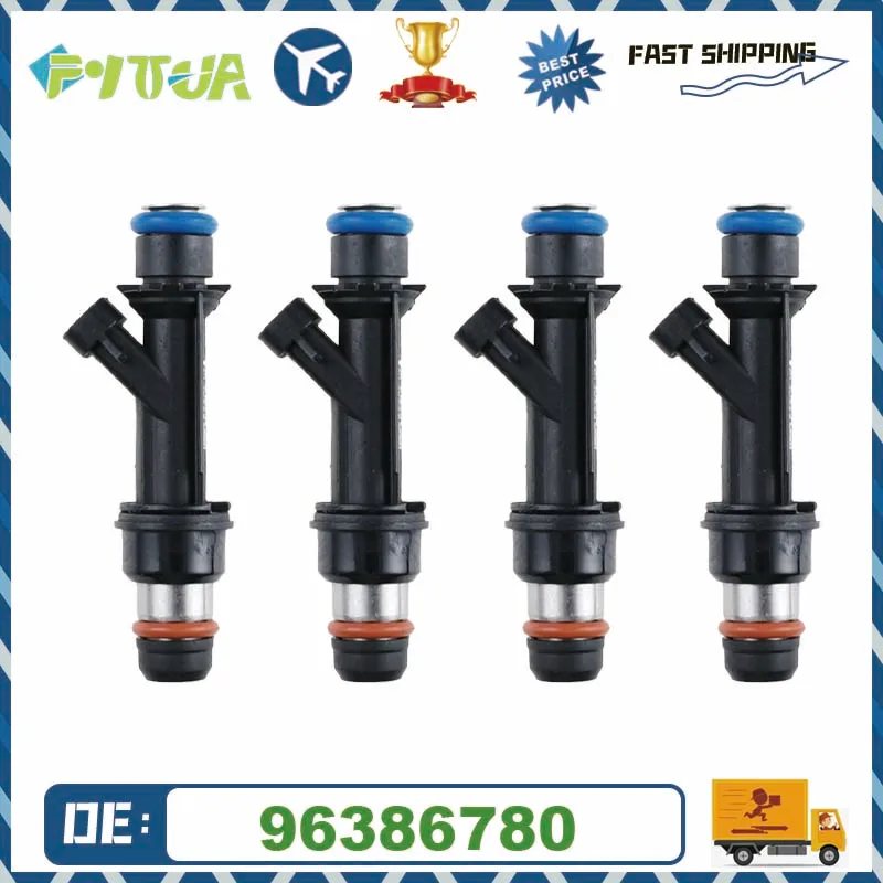 

4pcs fuel Injector 96386780 for Chevrolet Aveo Daewoo Kalos 1.4L Fit Pontiac Wave 1.6L 16V L4 2004-2008