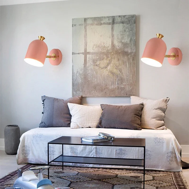 Nordic Wall Lamp Creat vity Simplicity E27 LED With Switch Indoor Bedside Bedroom Living Room Restaurant Lighting Sconce Fixture