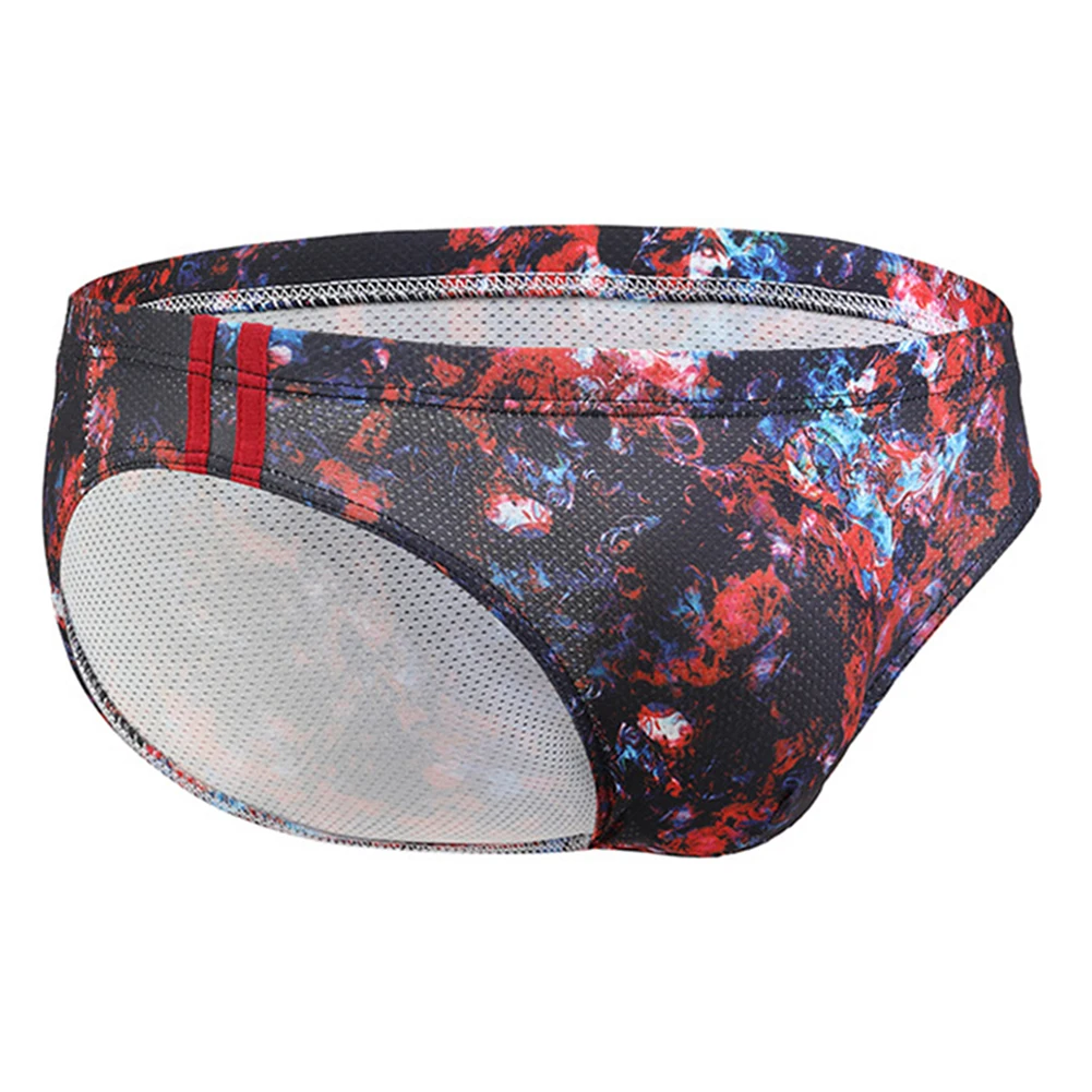 

Men's Printed Low Rise Briefs Underwear Featuring Breathable Fabric and U Convex Pouch for Supportive Bikini Style