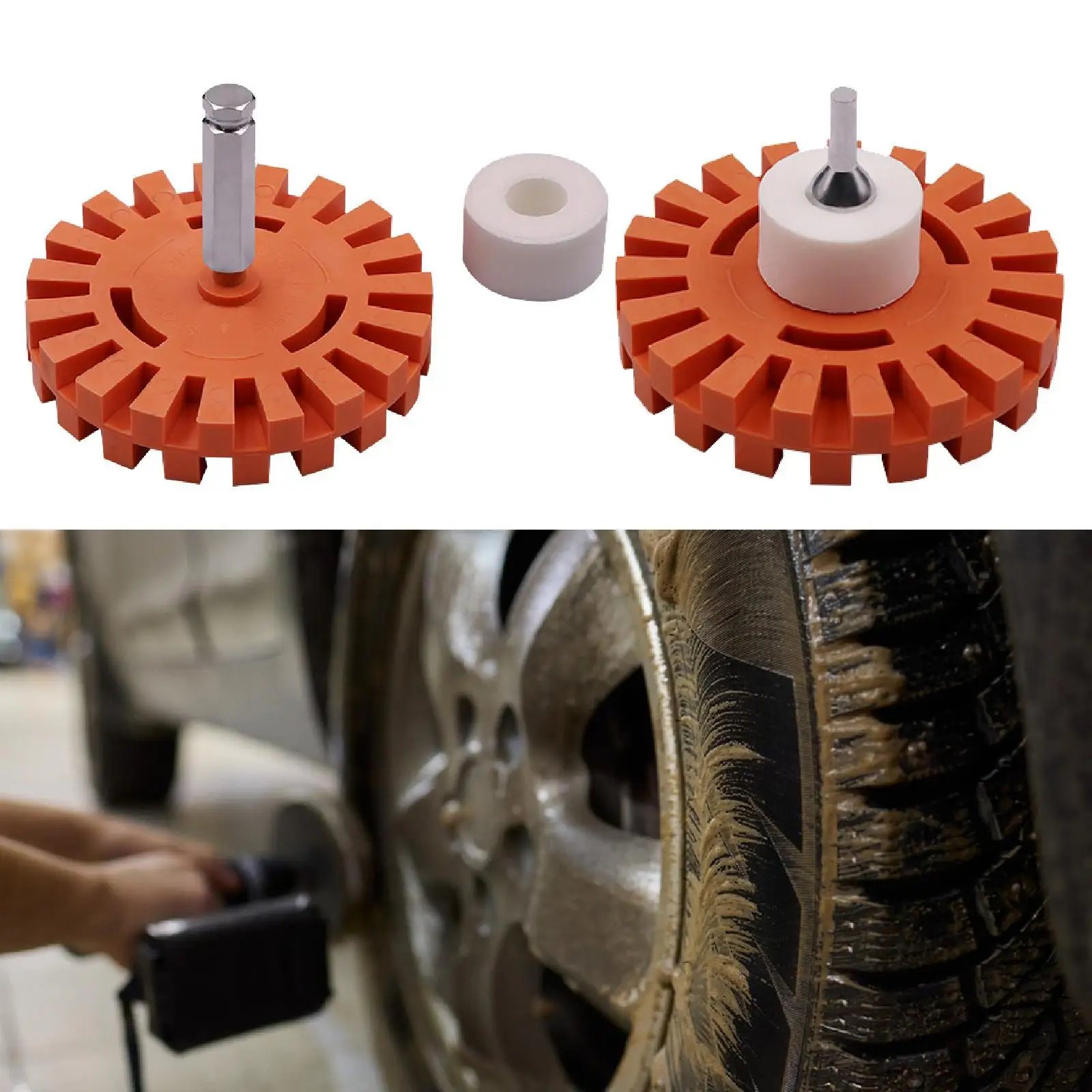 Durable Rubber Eraser Wheel Practical Decal Remover for Car RV Boat Pinstripe Graphic Adhesive Residue