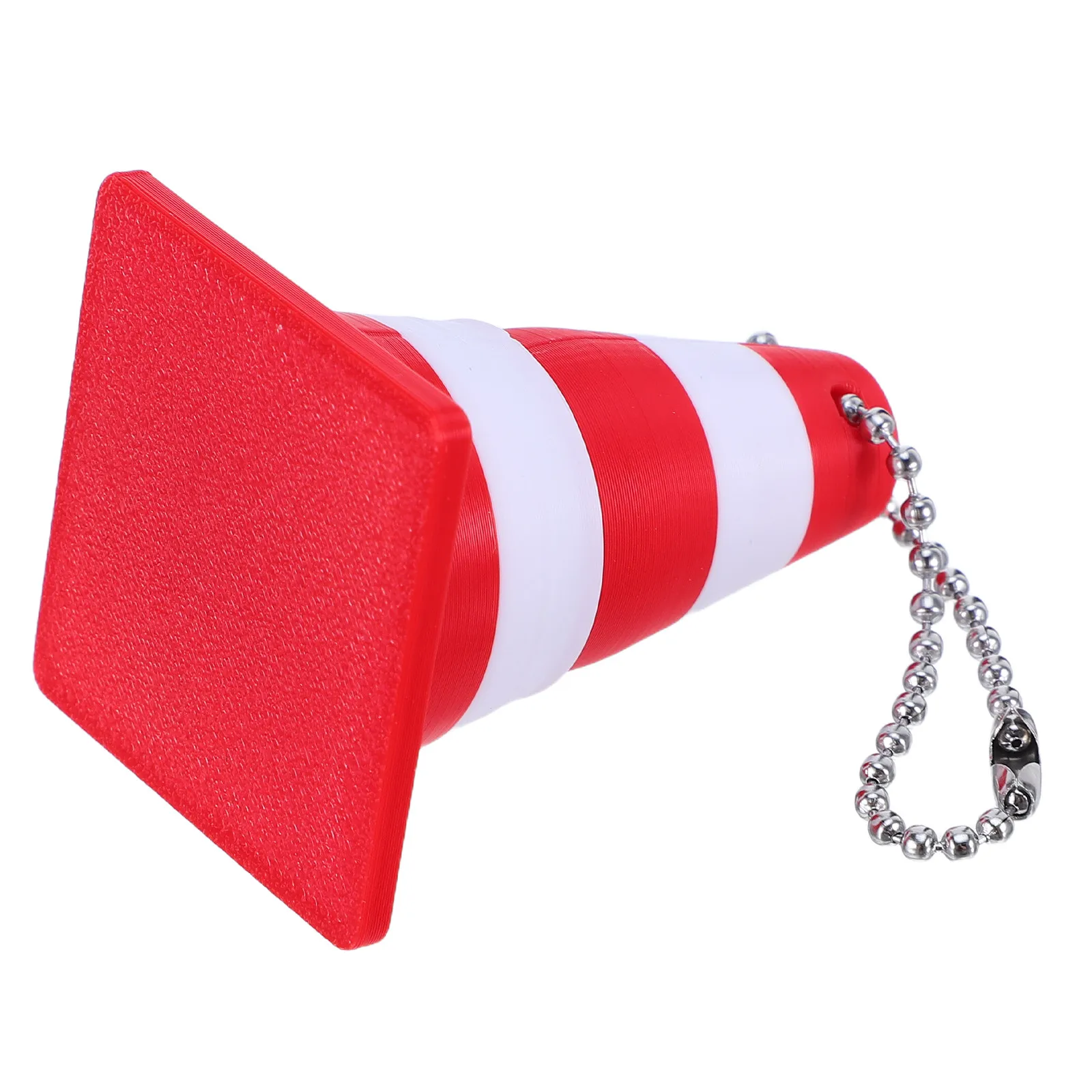 Miniature Traffic Cone Keychain Red Bright Roadblock Charm Lightweight Keyring for Handbag Commuting Traffic Cone Keyring