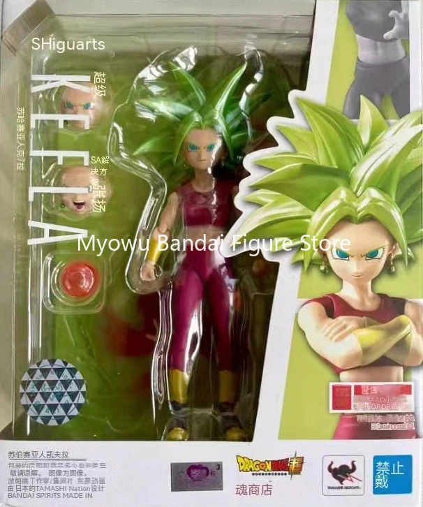 En Stock, nuevo, genuino, Bandai SHF Dragon Ball Series Super Saiyan Kefla, muñeca de Anime móvil, modelo de colección, regalo