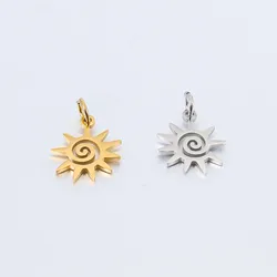 5Pcs/Lot Twist Sun Stainless Steel Charms 13mmx19mm Spiral Sun Pendants for Jewelry Making Accessories DIY Handmade Craft Charm