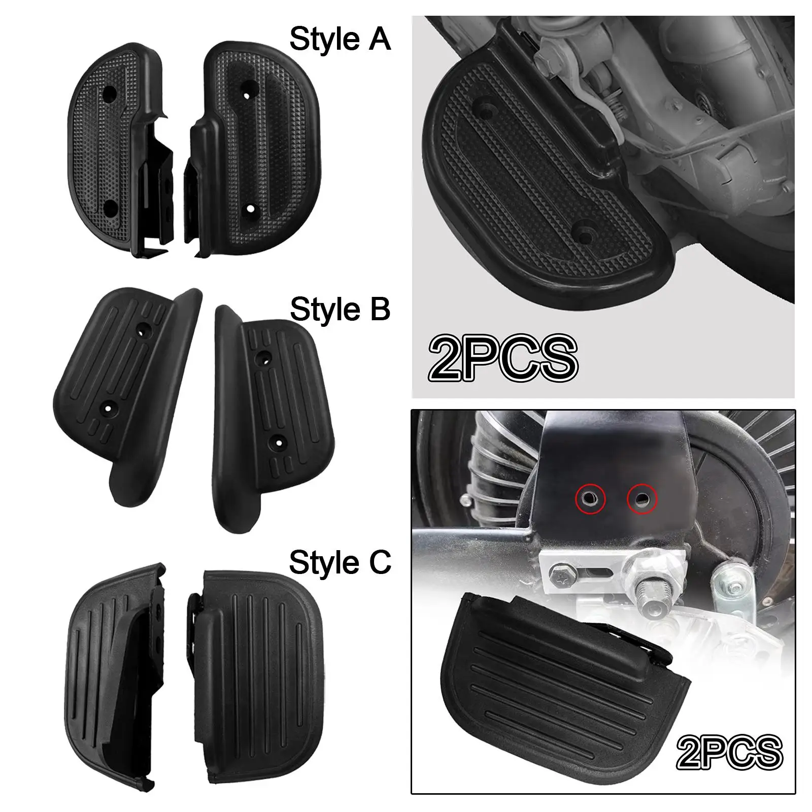 

Bicycle Rear Pedals Textured Non Slip Platform Iron Frame Foot Pegs for Folding Bike Electric Bike and Mountain Bike