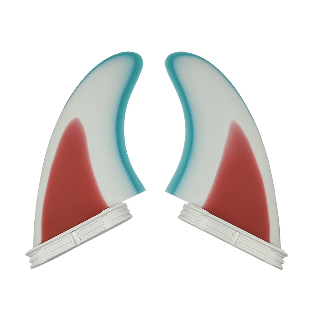 

UPSURF FCS II Keel Twin Surfboard Fins Mix Colors Quilhas Thruster 2pcs/set MR Surfing Side Fins Double Tabs 2 Fibreglass Fins