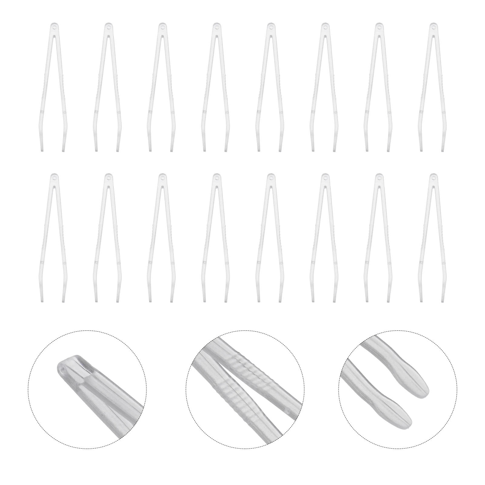50 Pcs Double Eyelid Patch Tool False Eyelashes Helper Plastic Makeup Clips Mini Stickers Remover Tweezers Clamp