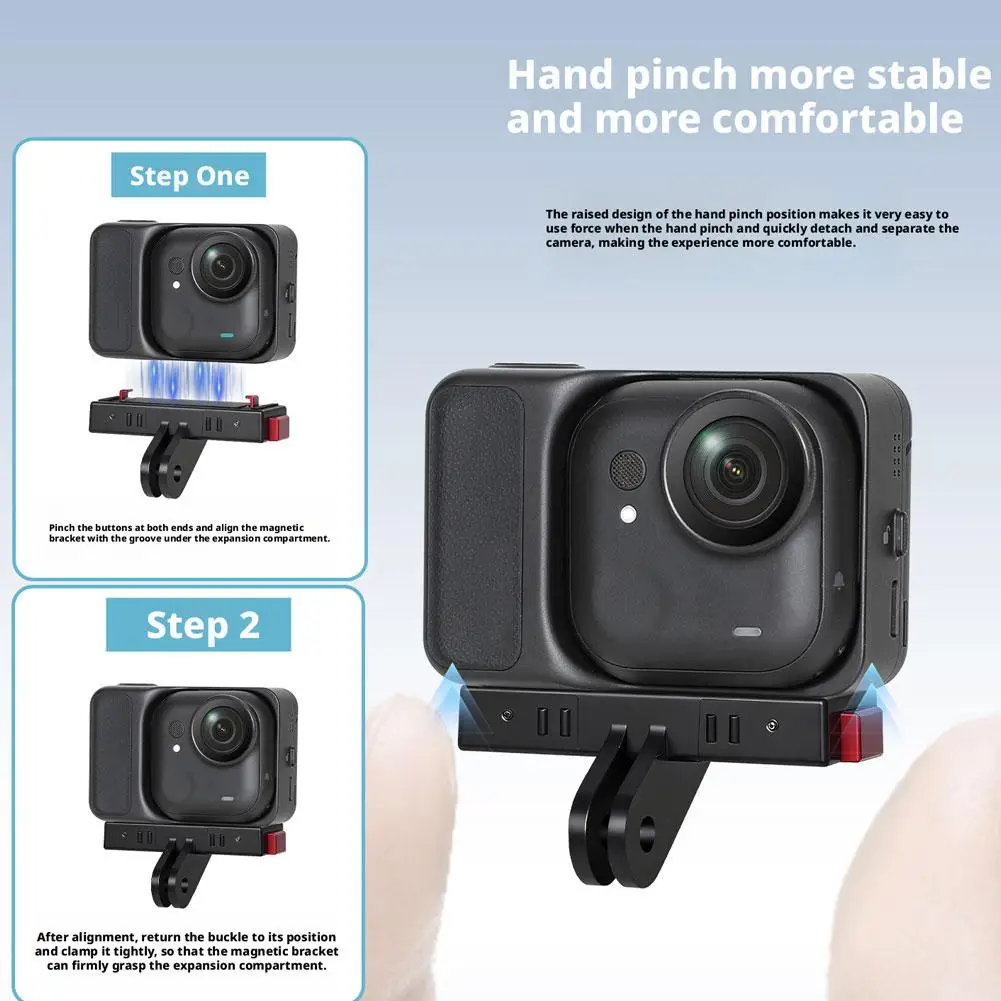 Magnetic Quick Release Adapter Mount Bracket Expansion Base Holder for Insta360 GO Ultra Sports Camera Accessories V5R3