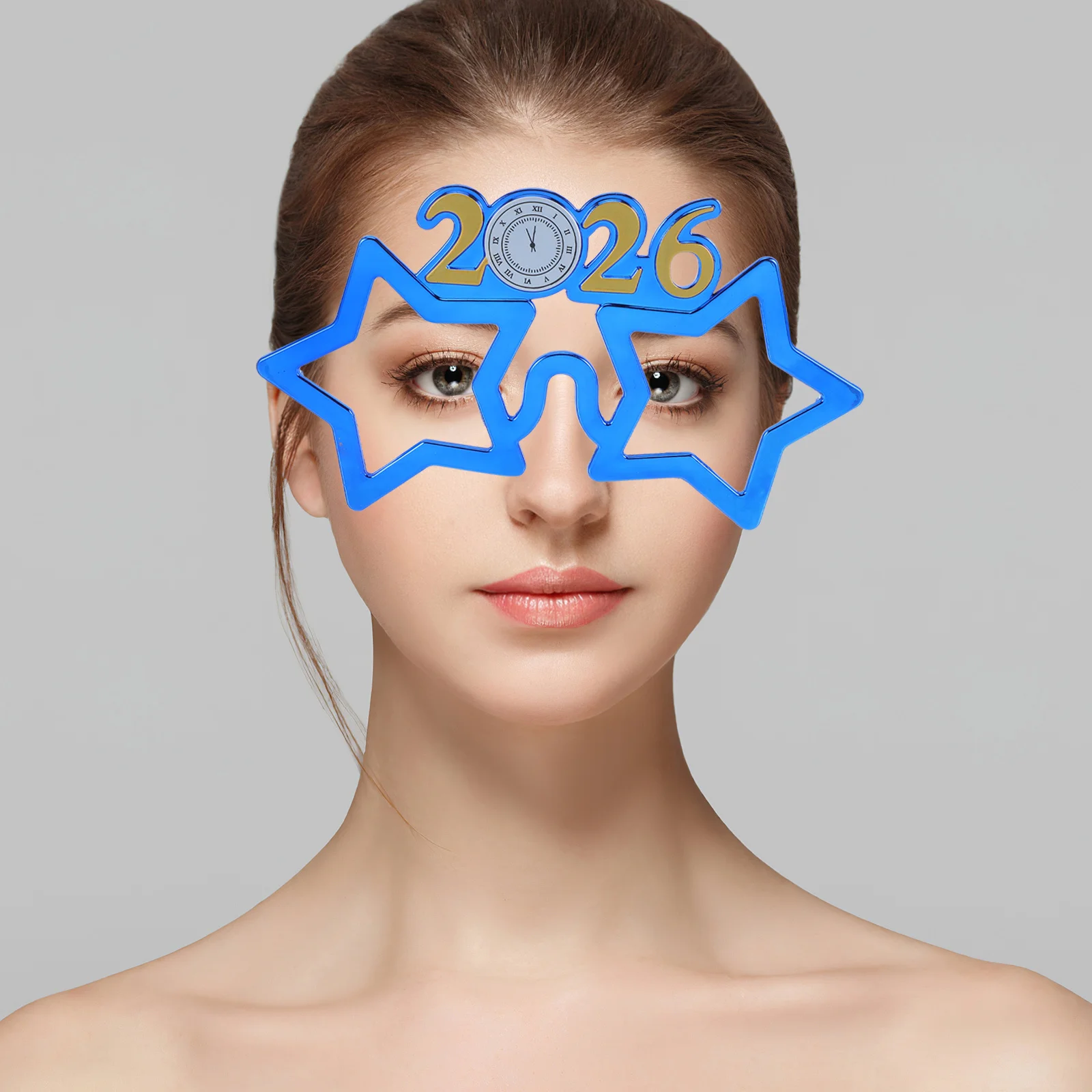 

4Pcs 2026 Novelty Glasses Bold Number Shape Easy to Photograph Party Eyewear for Nye Events Friends Gatherings Photo Booth Props