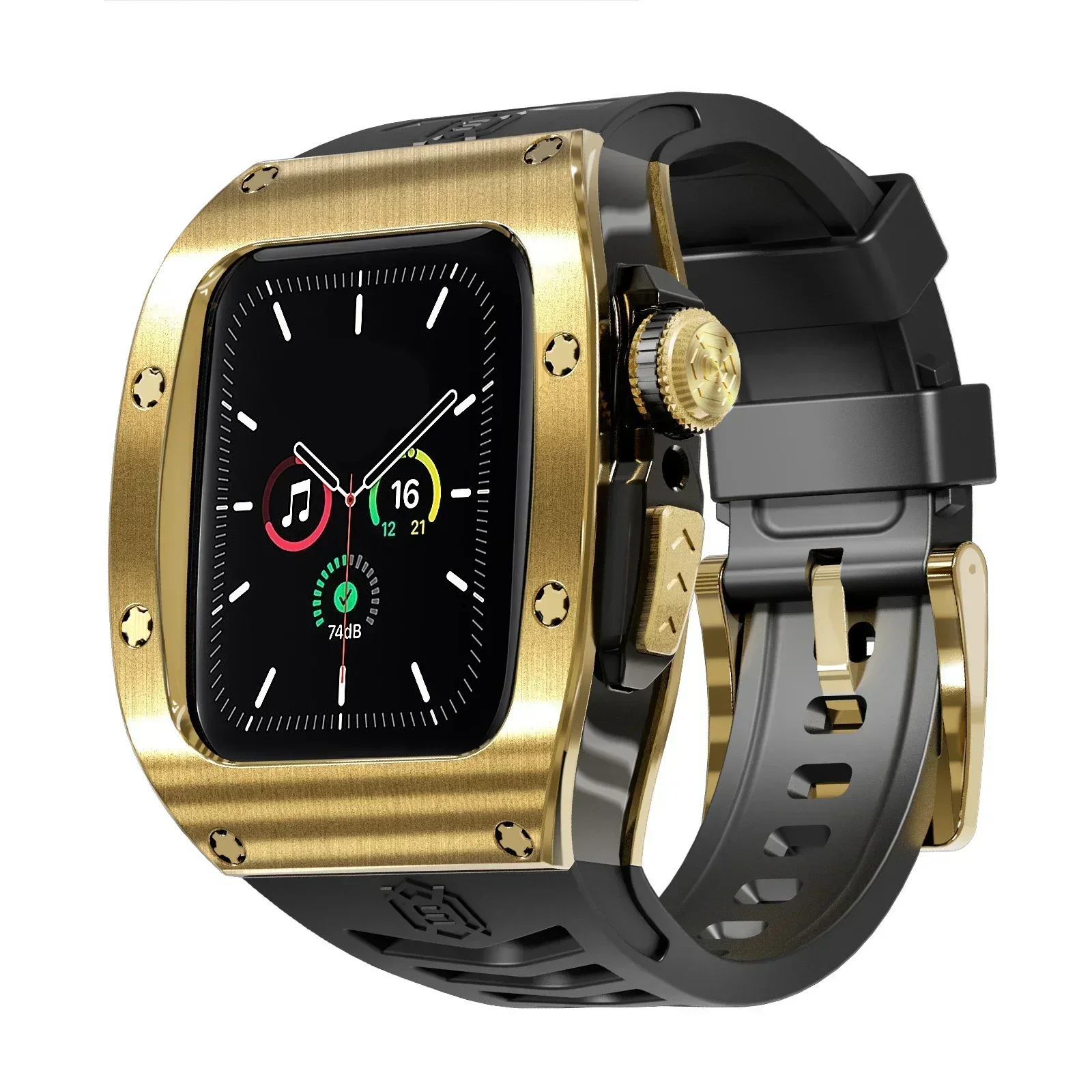 Luxuriöses Modifikationsset für Apple Watch Ultra 2 49 mm, Edelstahlgehäuse für IWatch 9 8 7 6 45 mm 44 mm Sportarmband-Ersatz – Detail 17