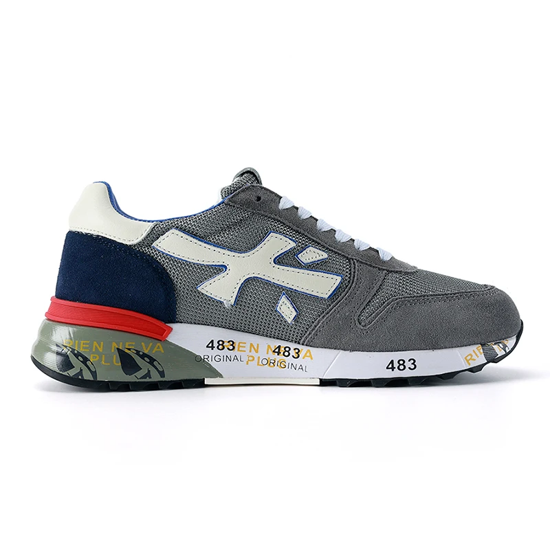 PREMIATA-zapatos ligeros de terciopelo para hombre, calzado deportivo de lujo, transpirable, de malla, a la moda, estilo Retro e informal