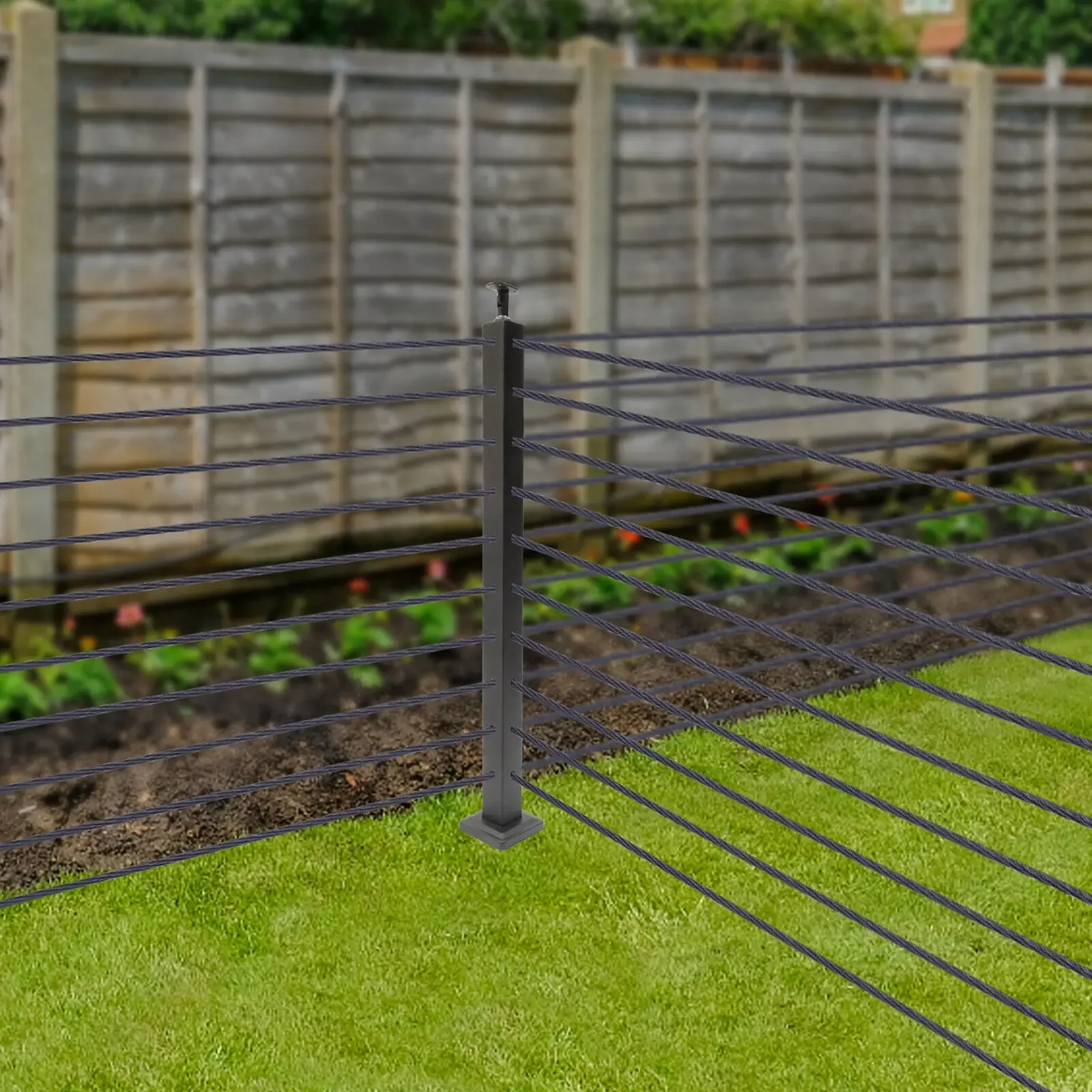 حامل سطح من الفولاذ المقاوم للصدأ باللون الأسود شديد التحمل مقاس 36 بوصة × 2 بوصة × 2 بوصة لتسوية الخشب/الخرسانة