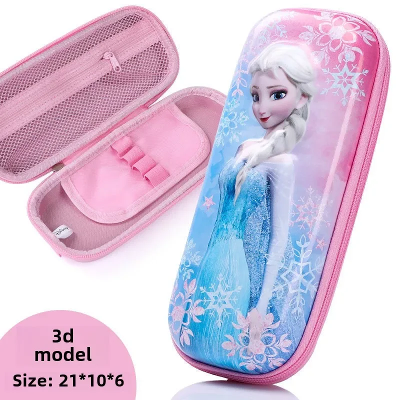 Cute Frozen Elsa Princess Sweet Cartoon Picture Children's New Simple Fashion Portable Large Capacity Waterproof Pencil Bag